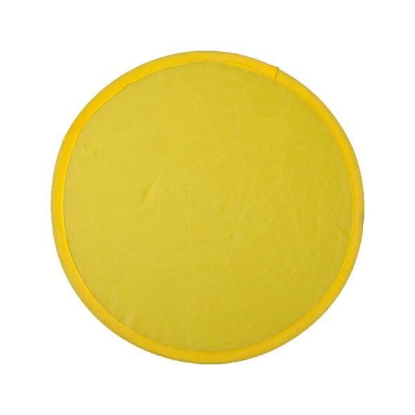 Obrázky: Skládací frisbee - žlutý nylonový létající talíř