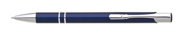Obrázky: Matné hliníkové kuličkové pero LARA, tmavě modré, Obrázek 3