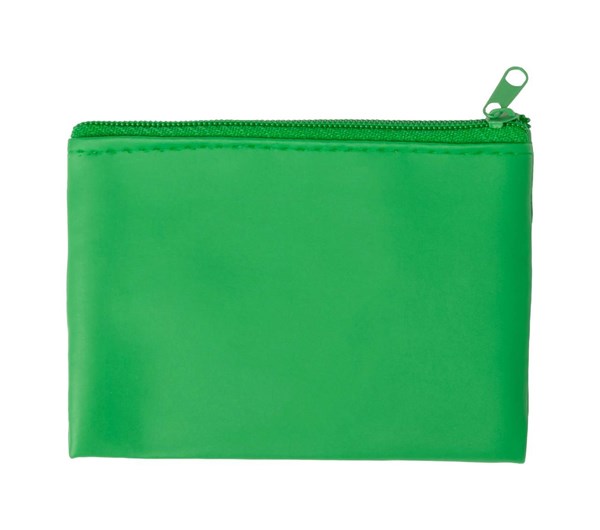 Obrázky: Zelená peněženka z PU se zipem a kroužkem na klíče, Obrázek 1