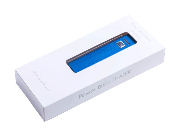 Obrázky: Modrá hliníková USB power banka 2200 mAh, Obrázek 2