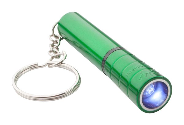 Obrázky: Zelená plastová mini LED svítilna jako přívěsek, Obrázek 2