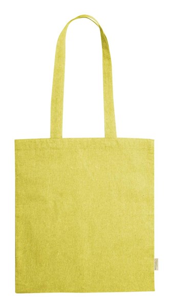 Obrázky: Nákupní taška z recykl. bavlny 120g, žlutá