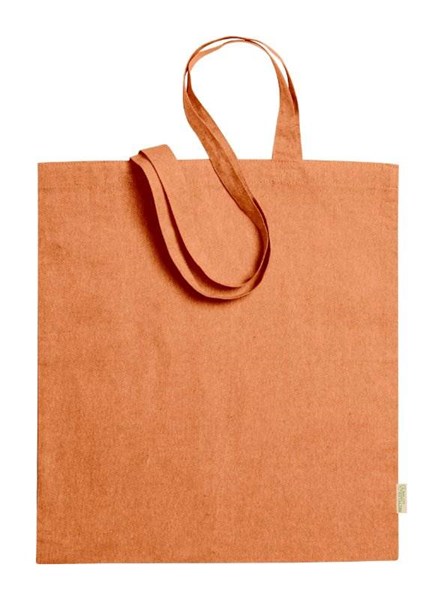 Obrázky: Nákupní taška z recykl. bavlny 120g, oranžová, Obrázek 2