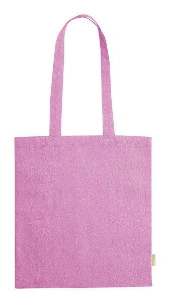 Obrázky: Nákupní taška z recykl. bavlny 120g, růžová, Obrázek 2