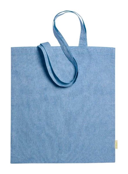 Obrázky: Nákupní taška z recykl. bavlny 120g, modrá, Obrázek 2