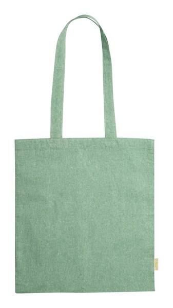Obrázky: Nákupní taška z recykl. bavlny 120g, zelená