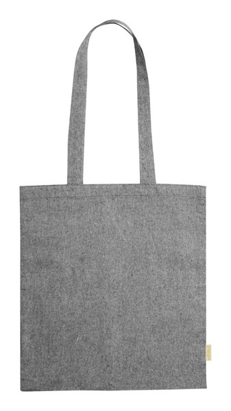 Obrázky: Nákupní taška z recykl. bavlny 120g, popelavě šedá