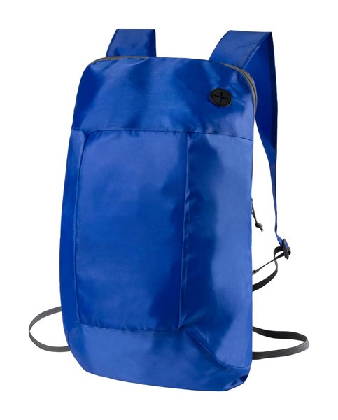 Obrázky: Lehký skládací batoh s průvlakem na sluchátka,modrý, Obrázek 1