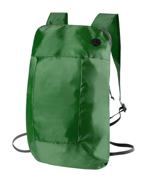 Obrázky: Lehký skládací batoh s průvl. na sluchátka, zelený