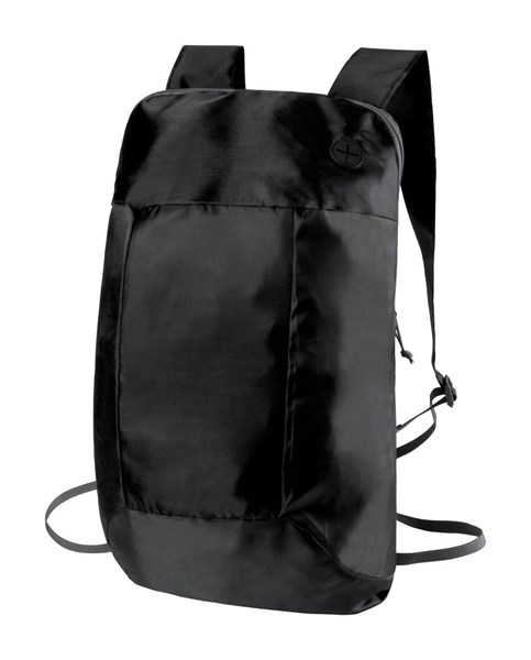 Obrázky: Lehký skládací batoh s průvlakem na sluchátka,černý