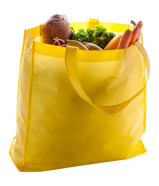 Obrázky: Žlutá nákupní taška z net. textilie, stř.dlouhé uši, Obrázek 2