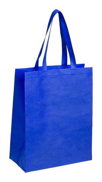 Obrázky: Modrá nákupní taška z net. textilie, stř.dlouhé uši, Obrázek 1