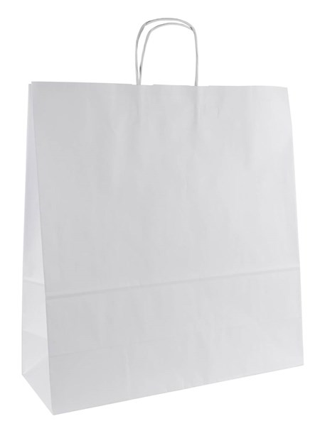 Obrázky: Papírová taška 45x17x48 cm,krouc. šňůra, bílá-kraft, Obrázek 1