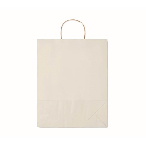 Obrázky: Papírová taška (recyklo) bílá 32x12x40cm, kroucená držadla, Obrázek 3