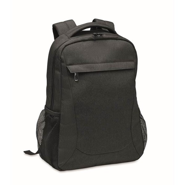 Obrázky: Černý batoh na notebook z 600D RPET polyesteru, Obrázek 1