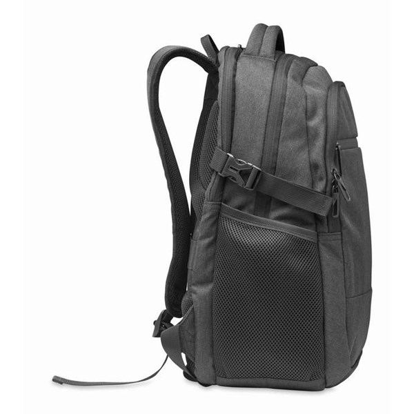 Obrázky: Černý polstrovaný batoh na notebook z 600D RPET PE, Obrázek 15