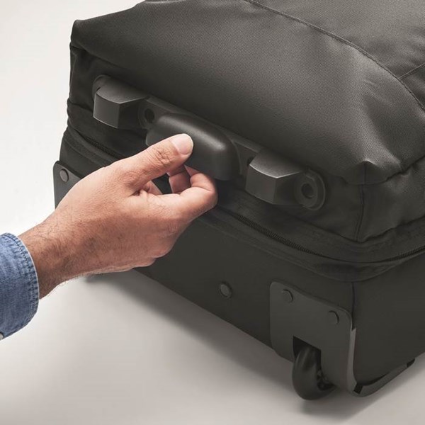 Obrázky: Černý kufr na 2 kolečkách z 600D RPED polyesteru, Obrázek 12