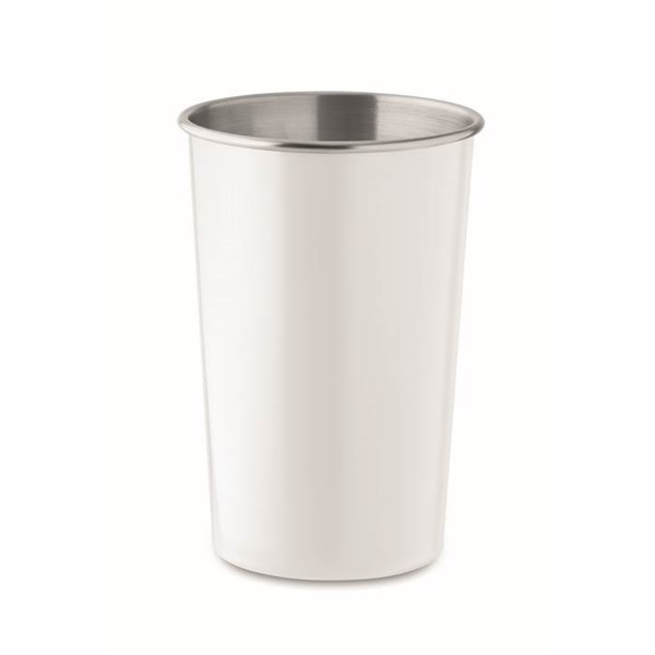 Obrázky: Bílý hrnek z recyklovaného nerezu 300ml