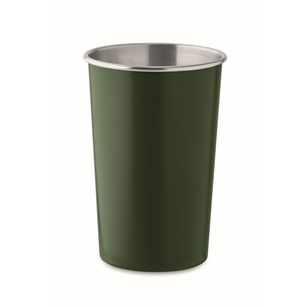 Obrázky: Tmavě zelený hrnek z recyklovaného nerezu 300ml