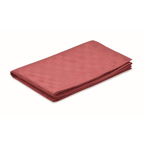 Obrázky: Červený běhoun na stůl 140 x 40 cm z polyesteru, Obrázek 1
