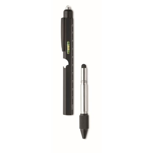 Obrázky: Černé kulič.pero s nářadím, vodováhou a LED světlem, Obrázek 2
