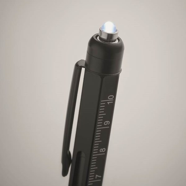 Obrázky: Černé kulič.pero s nářadím, vodováhou a LED světlem, Obrázek 4