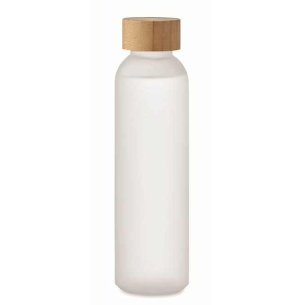 Obrázky: Transparentní bílá matná skleněná láhev 500 ml., Obrázek 2