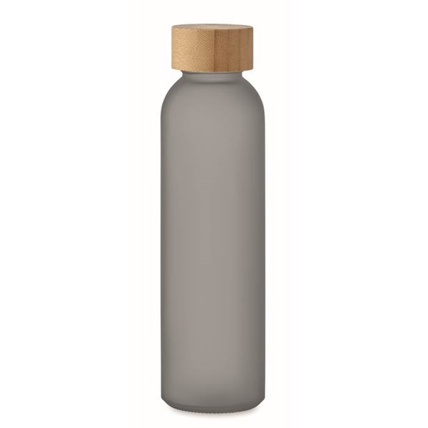 Obrázky: Transparentní šedá matná skleněná láhev 500 ml., Obrázek 1