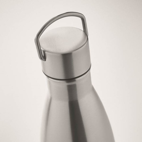 Obrázky: Stříbrná dvoustěnná nerez.láhev 500 ml,tvar kuželka, Obrázek 3