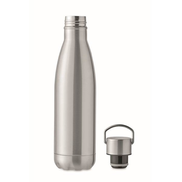 Obrázky: Stříbrná dvoustěnná nerez.láhev 500 ml,tvar kuželka, Obrázek 6
