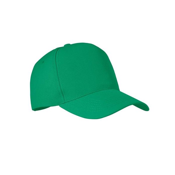 Obrázky: Zelená pětipanelová čepice z RPET polyesteru, Obrázek 2