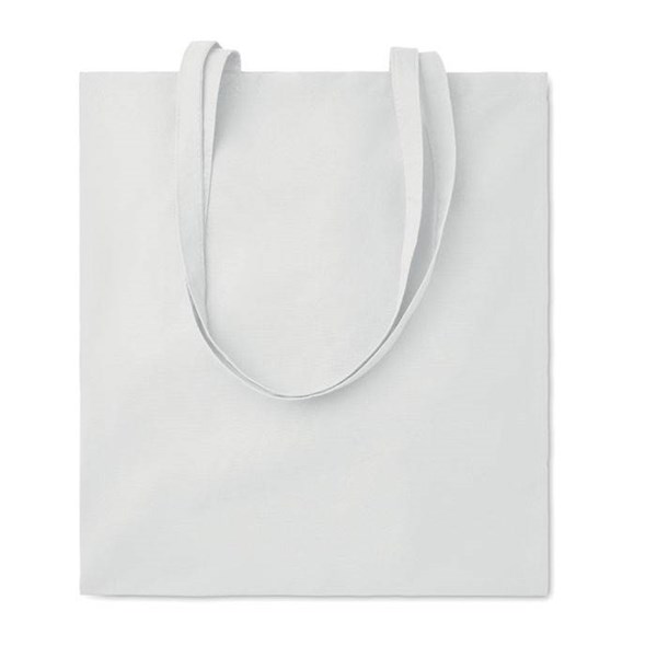 Obrázky: Bílá nákup. taška s dl. uchy z BIO BA 180 gr/m², Obrázek 1