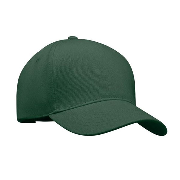 Obrázky: Tmavě zelená pětipanelová čepice z keprové bavlny