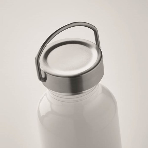 Obrázky: Bílá láhev z recykl. hliníku 500ml, Obrázek 2