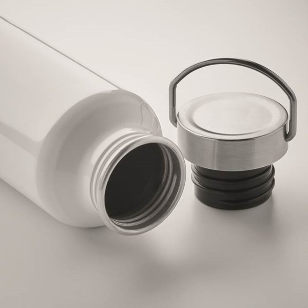 Obrázky: Bílá láhev z recykl. hliníku 500ml, Obrázek 3