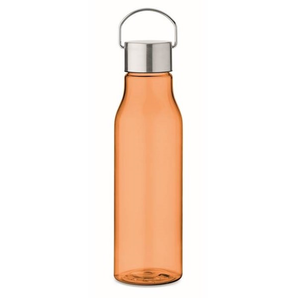 Obrázky: Oranžová láhev z RPET 600 ml s nerez. víčkem