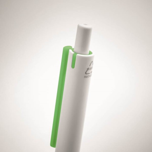 Obrázky: Bílo-zelená propiska z recyklovaného ABS, Obrázek 3