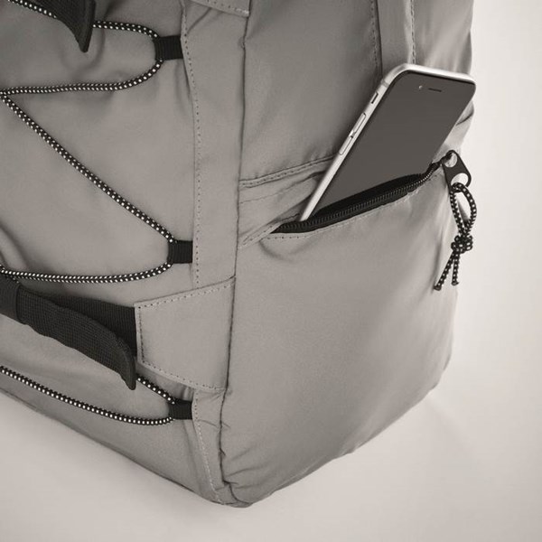 Obrázky: Reflexní batoh s kapsou na notebook a šňůrkami, Obrázek 6