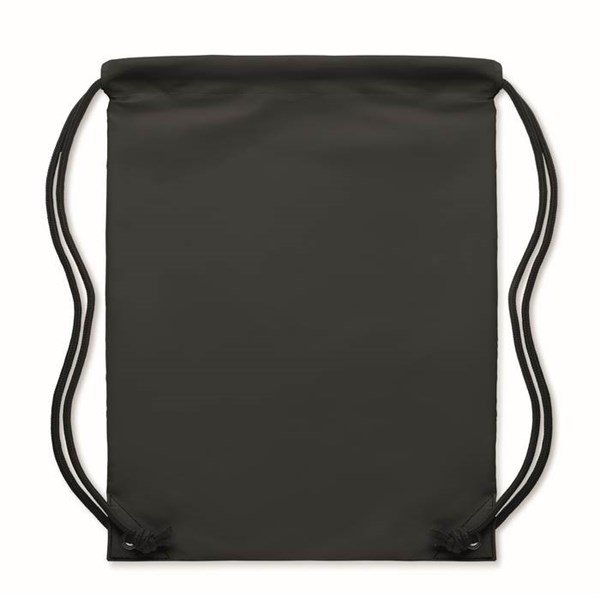 Obrázky: Černý lesklý stahovací batoh s boční kapsou, Obrázek 3