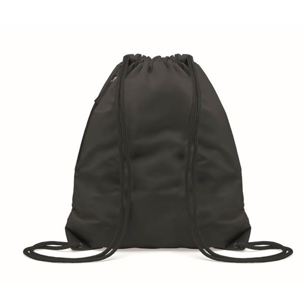 Obrázky: Černý lesklý stahovací batoh s boční kapsou, Obrázek 6
