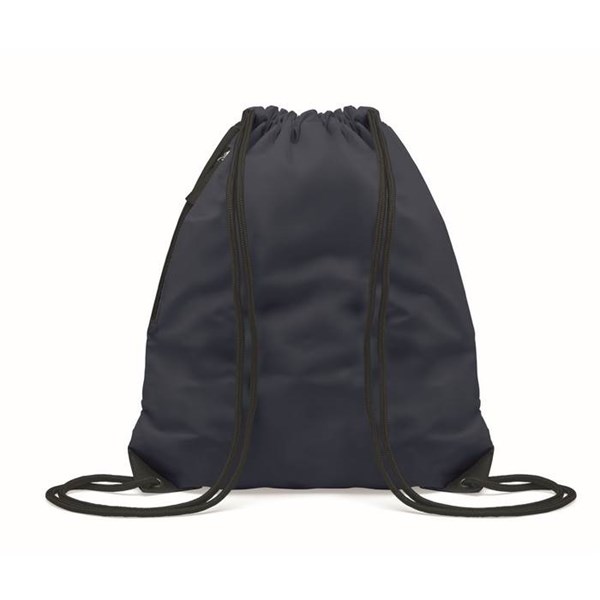 Obrázky: Modrý lesklý stahovací batoh s boční kapsou, Obrázek 6