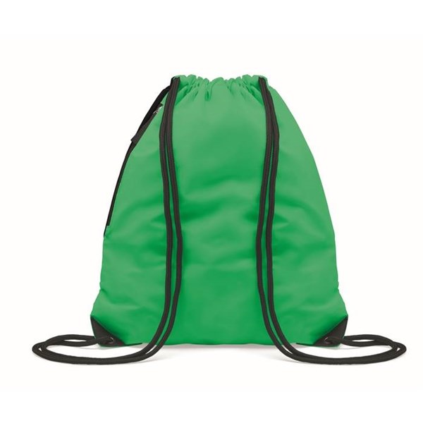 Obrázky: Zelený lesklý stahovací batoh s boční kapsou, Obrázek 6