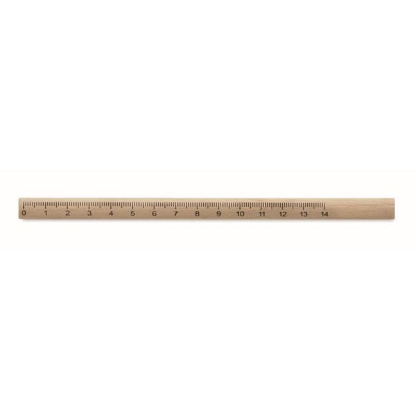 Obrázky: Přírodní tesařská tužka s pravítkem 14 cm