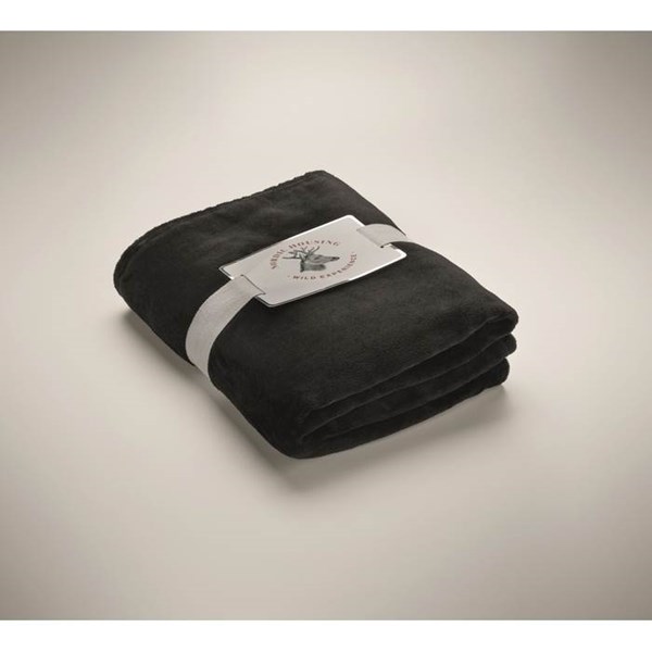 Obrázky: Černá fleecová deka s komplimentkou, Obrázek 7