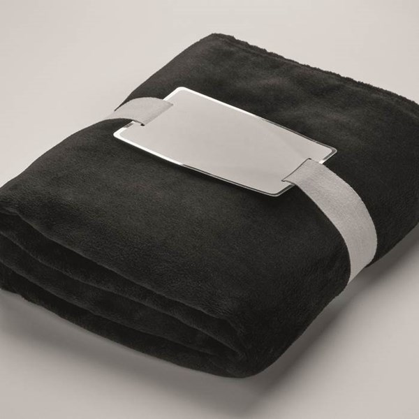 Obrázky: Černá fleecová deka s komplimentkou, Obrázek 8