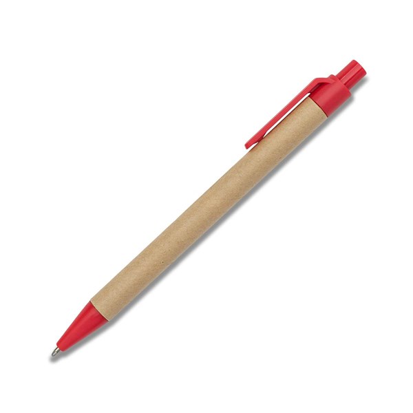 Obrázky: Spirálový poznámkový blok B6, recyklo pero, červená, Obrázek 4
