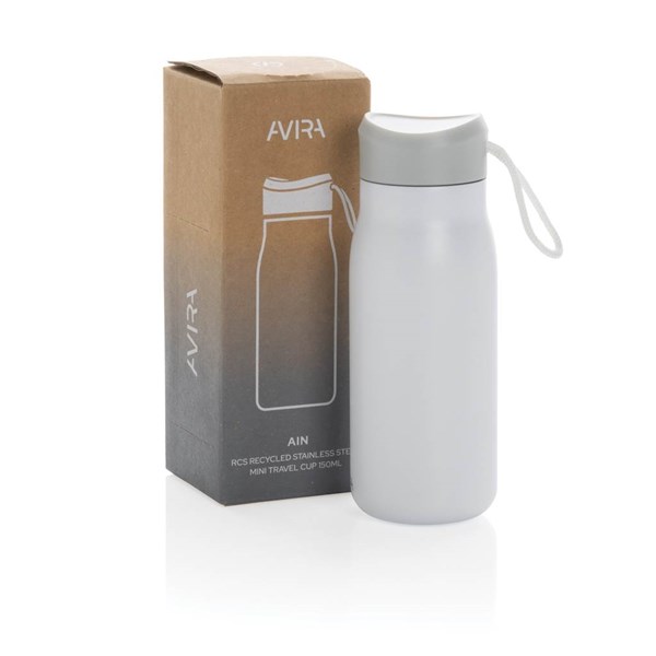 Obrázky: Bílá mini láhev Avira Ain 150ml z rec. hliníku, Obrázek 13