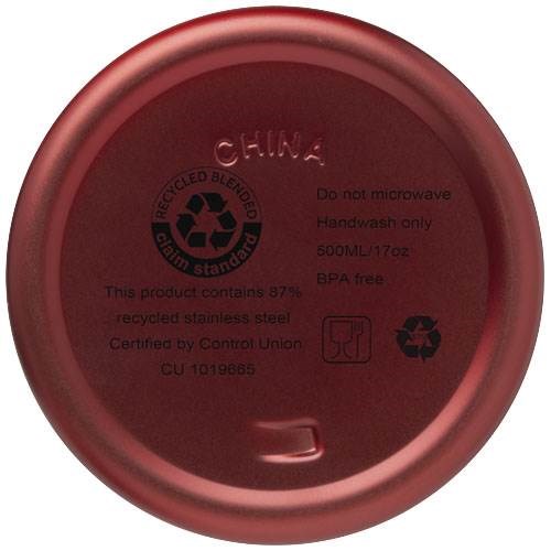 Obrázky: Červená termoska Vasa 500ml z recykl. nerez. oceli, Obrázek 4