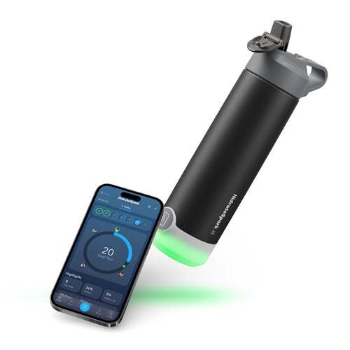 Obrázky: HidrateSpark® TAP 592ml ocelová chytrá láhev, černá, Obrázek 3