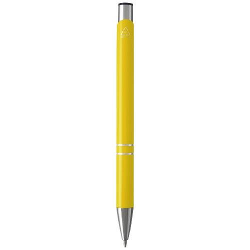 Obrázky: Kuličkové pero Moneta z recykl. hliníku, žluté, Obrázek 2